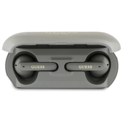 Guess Elongated Metalic Printed Logo - Słuchawki Bluetooth TWS + etui ładujące (szary) Guess Elongated Metalic Printed Logo - Słuchawki Bluetooth TWS + etui ładujące (szary)