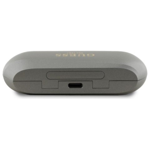 Guess Elongated Metalic Printed Logo - Słuchawki Bluetooth TWS + etui ładujące (szary) Guess Elongated Metalic Printed Logo - Słuchawki Bluetooth TWS + etui ładujące (szary)