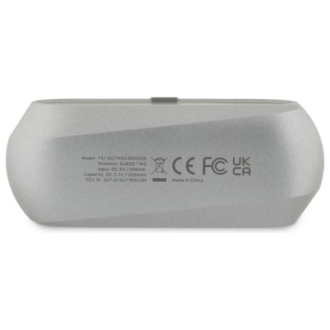 Guess Elongated Metalic Printed Logo - Słuchawki Bluetooth TWS + etui ładujące (szary) Guess Elongated Metalic Printed Logo - Słuchawki Bluetooth TWS + etui ładujące (szary)