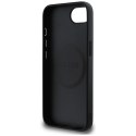 Guess Grained Triangle MagSafe - Etui do iPhone 16e (czarny)