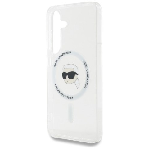 Karl Lagerfeld Button Karl Head Printed Logo MagSafe - Etui Samsung Galaxy S25 (biały) Karl Lagerfeld Button Karl Head Printed Logo MagSafe - Etui Samsung Galaxy S25 (biały)