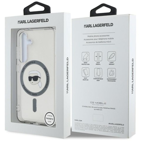 Karl Lagerfeld Button Karl Head Printed Logo MagSafe - Etui Samsung Galaxy S25 (czarny) Karl Lagerfeld Button Karl Head Printed Logo MagSafe - Etui Samsung Galaxy S25 (czarny)
