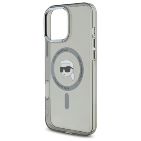 Karl Lagerfeld IML Metal Karl Head MagSafe - Etui iPhone 16 Pro Max (czarny) Karl Lagerfeld IML Metal Karl Head MagSafe - Etui iPhone 16 Pro Max (czarny)