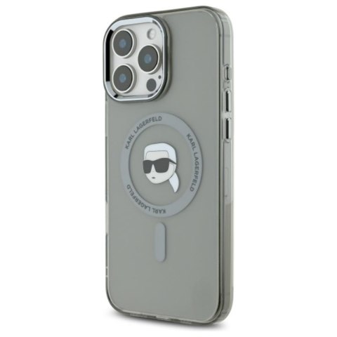 Karl Lagerfeld IML Metal Karl Head MagSafe - Etui iPhone 16 Pro (czarny) Karl Lagerfeld IML Metal Karl Head MagSafe - Etui iPhone 16 Pro (czarny)