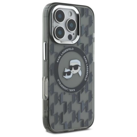 Karl Lagerfeld IML Monogram Karl & Choupette Head MagSafe - Etui iPhone 16 Pro Max (czarny) Karl Lagerfeld IML Monogram Karl & Choupette Head MagSafe - Etui iPhone 16 Pro Max (czarny)