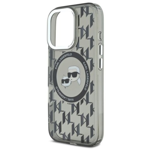 Karl Lagerfeld IML Monogram Karl & Choupette Head MagSafe - Etui iPhone 16 Pro Max (czarny) Karl Lagerfeld IML Monogram Karl & Choupette Head MagSafe - Etui iPhone 16 Pro Max (czarny)