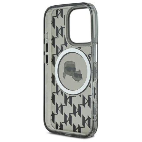 Karl Lagerfeld IML Monogram Karl & Choupette Head MagSafe - Etui iPhone 16 Pro Max (czarny) Karl Lagerfeld IML Monogram Karl & Choupette Head MagSafe - Etui iPhone 16 Pro Max (czarny)