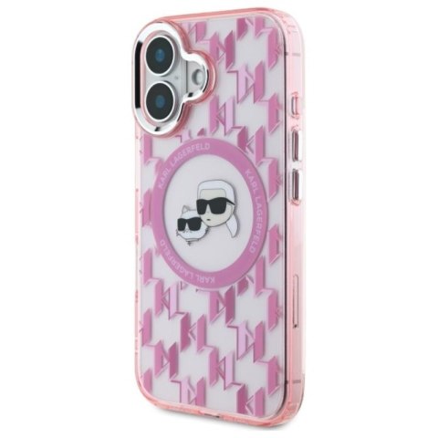 Karl Lagerfeld IML Monogram Karl & Choupette Head MagSafe - Etui iPhone 16 (różowy) Karl Lagerfeld IML Monogram Karl & Choupette Head MagSafe - Etui iPhone 16 (różowy)