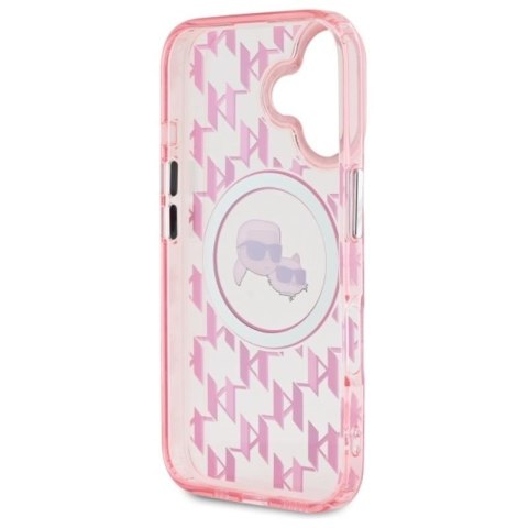Karl Lagerfeld IML Monogram Karl & Choupette Head MagSafe - Etui iPhone 16 (różowy) Karl Lagerfeld IML Monogram Karl & Choupette Head MagSafe - Etui iPhone 16 (różowy)