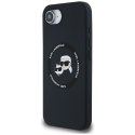 Karl Lagerfeld Silicone Karl & Choupette Heads MagSafe - Etui do iPhone 16e (czarny)
