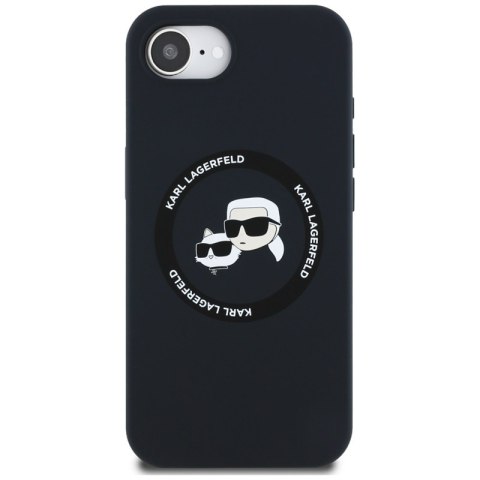 Karl Lagerfeld Silicone Karl & Choupette Heads MagSafe - Etui do iPhone 16e (czarny) Karl Lagerfeld Silicone Karl & Choupette Heads MagSafe - Etui do iPhone 16e (czarny)