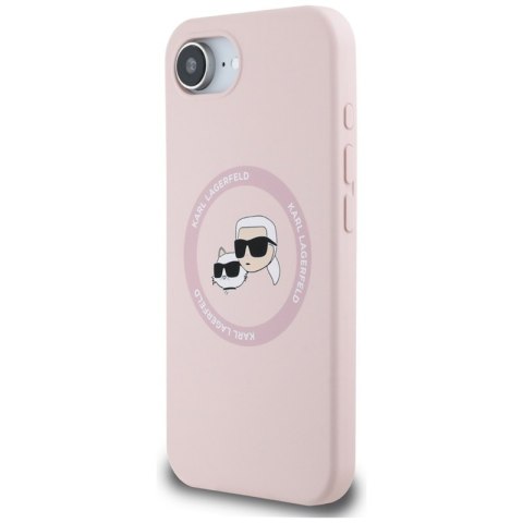 Karl Lagerfeld Silicone Karl & Choupette Heads MagSafe - Etui do iPhone 16e (różowy) Karl Lagerfeld Silicone Karl & Choupette Heads MagSafe - Etui do iPhone 16e (różowy)