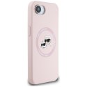 Karl Lagerfeld Silicone Karl & Choupette Heads MagSafe - Etui do iPhone 16e (różowy)