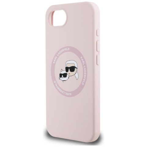 Karl Lagerfeld Silicone Karl & Choupette Heads MagSafe - Etui do iPhone 16e (różowy) Karl Lagerfeld Silicone Karl & Choupette Heads MagSafe - Etui do iPhone 16e (różowy)