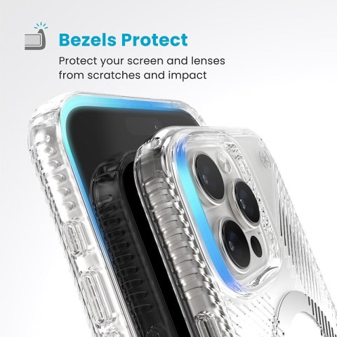 Speck Presidio Perfect-Clear Grip ClickLock & MagSafe - Etui iPhone 16 Pro Max (Clear / Chrome Finish / Serene Silver) Speck Presidio Perfect-Clear Grip ClickLock & MagSafe - Etui iPhone 16 Pro Max (Clear / Chrome Finish / Serene Silver)