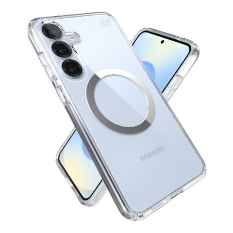 Speck Presidio Perfect-Clear Magnet - Etui Samsung Galaxy S25+ / S24+ MagSafe (Clear / Chrome Finish / Serene Silver) Speck Presidio Perfect-Clear Magnet - Etui Samsung Galaxy S25+ / S24+ MagSafe (Clear / Chrome Finish / Serene Silver)