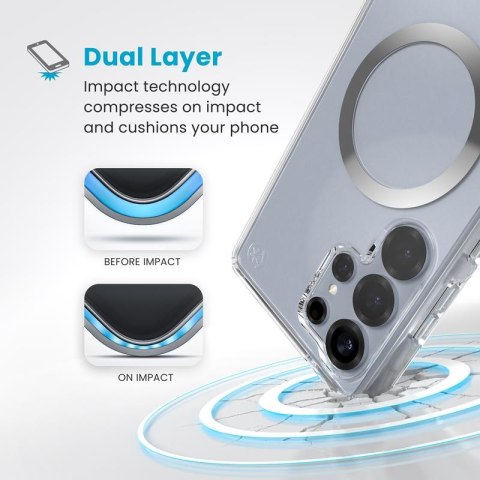Speck Presidio Perfect-Clear Magnet - Etui Samsung Galaxy S25 Ultra MagSafe (Clear / Chrome Finish / Serene Silver) Speck Presidio Perfect-Clear Magnet - Etui Samsung Galaxy S25 Ultra MagSafe (Clear / Chrome Finish / Serene Silver)