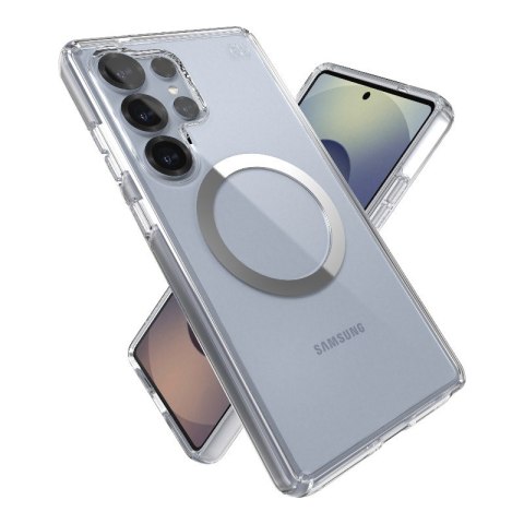 Speck Presidio Perfect-Clear Magnet - Etui Samsung Galaxy S25 Ultra MagSafe (Clear / Chrome Finish / Serene Silver) Speck Presidio Perfect-Clear Magnet - Etui Samsung Galaxy S25 Ultra MagSafe (Clear / Chrome Finish / Serene Silver)