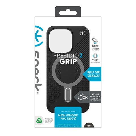 Speck Presidio2 Grip ClickLock & MagSafe - Etui iPhone 16 Pro (Black / Slate Grey / White) Speck Presidio2 Grip ClickLock & MagSafe - Etui iPhone 16 Pro (Black / Slate Grey / White)