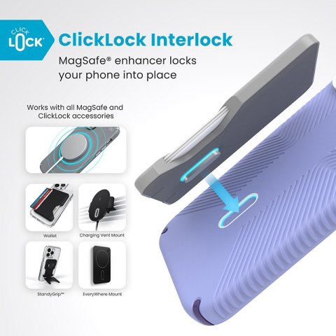 Speck Presidio2 Grip ClickLock & MagSafe - Etui iPhone 16 Pro Max (Future Lavender / Cassis Purple / White) Speck Presidio2 Grip ClickLock & MagSafe - Etui iPhone 16 Pro Max (Future Lavender / Cassis Purple / White)
