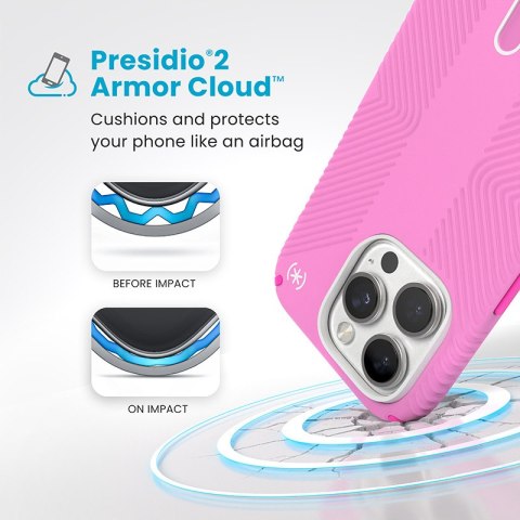 Speck Presidio2 Grip ClickLock & MagSafe - Etui iPhone 16 Pro (True Pink / Shocking Pink / White) Speck Presidio2 Grip ClickLock & MagSafe - Etui iPhone 16 Pro (True Pink / Shocking Pink / White)