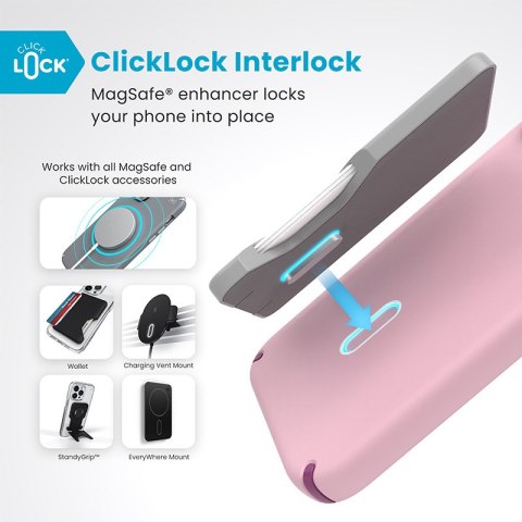 Speck Presidio2 Pro ClickLock & MagSafe - Etui iPhone 16 Plus (Wednesday Pink / Boysenberry Purple / White) Speck Presidio2 Pro ClickLock & MagSafe - Etui iPhone 16 Plus (Wednesday Pink / Boysenberry Purple / White)