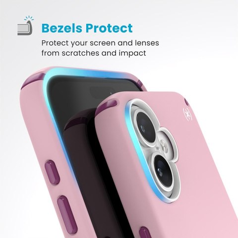 Speck Presidio2 Pro ClickLock & MagSafe - Etui iPhone 16 Plus (Wednesday Pink / Boysenberry Purple / White) Speck Presidio2 Pro ClickLock & MagSafe - Etui iPhone 16 Plus (Wednesday Pink / Boysenberry Purple / White)