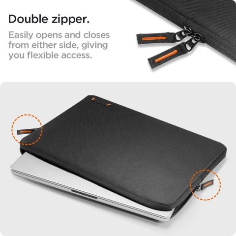 Spigen Basic Laptop Pouch - Pokrowiec na laptop 15" / 16" (Czarny) Spigen Basic Laptop Pouch - Pokrowiec na laptop 15" / 16" (Czarny)