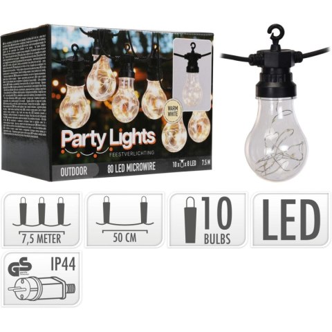 GIRLANDA OGRODOWA PARTY LIGHT 80LED 7,5M GIRLANDA OGRODOWA PARTY LIGHT 80LED 7,5M