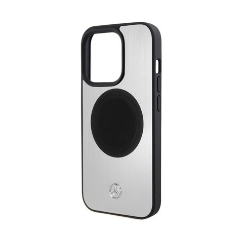 Mercedes Leather & Alu MagSafe - Etui iPhone 15 Pro Max (srebrny) Mercedes Leather & Alu MagSafe - Etui iPhone 15 Pro Max (srebrny)