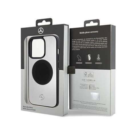 Mercedes Leather & Alu MagSafe - Etui iPhone 15 Pro Max (srebrny) Mercedes Leather & Alu MagSafe - Etui iPhone 15 Pro Max (srebrny)