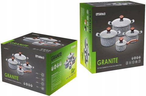 Zestaw komplet garnków GRANITOWYCH 8 el. INDUKCJA /GAZ KAMIEŃ do PIEKARNIKA Zestaw komplet garnków GRANITOWYCH 8 el. INDUKCJA /GAZ KAMIEŃ do PIEKARNIKA