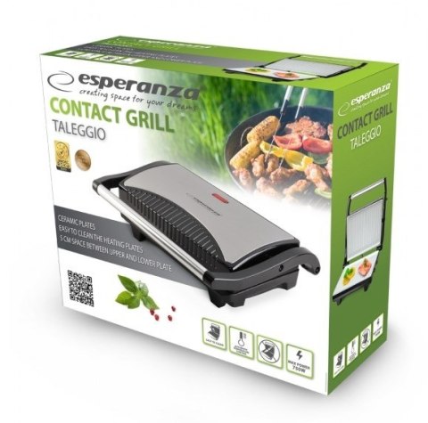 Grill elektryczny stołowy Esperanza Taleggio EKG006 (stołowy-zamknięty; 750W; kolor inox)