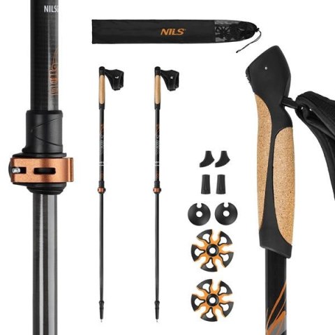 Kije Nordic Walking NW8613 Włókno Węglowe NILS – Profesjonalne, Lekkie