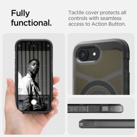 Spigen Tough Armor Mag MagSafe - Etui do iPhone 16e (Frost Black) Spigen Tough Armor Mag MagSafe - Etui do iPhone 16e (Frost Black)