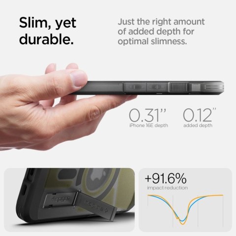 Spigen Tough Armor Mag MagSafe - Etui do iPhone 16e (Frost Black) Spigen Tough Armor Mag MagSafe - Etui do iPhone 16e (Frost Black)
