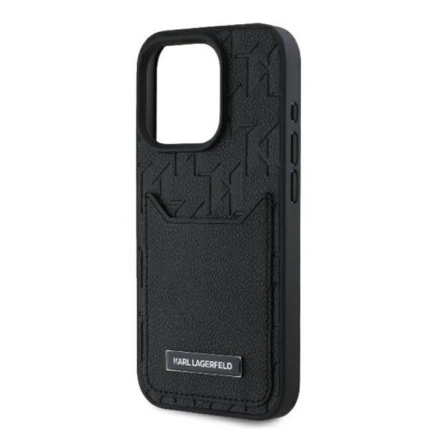Karl Lagerfeld Cardslots Monogram - Etui iPhone 16 Pro Max (czarny) Karl Lagerfeld Cardslots Monogram - Etui iPhone 16 Pro Max (czarny)