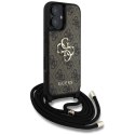 Guess 4G Big Logo Cord Strap Crossbody - Etui do iPhone 16 Plus (brązowy)