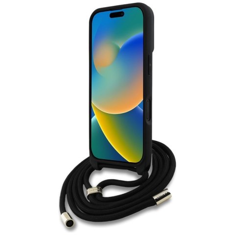 Guess 4G Big Logo Cord Strap Crossbody - Etui do iPhone 16 Plus (brązowy) Guess 4G Big Logo Cord Strap Crossbody - Etui do iPhone 16 Plus (brązowy)