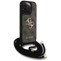 Guess 4G Big Logo Cord Strap Crossbody - Etui do iPhone 16 Pro Max (brązowy)