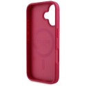 Guess Grained Printed Flower Pattern MagSafe - Etui do iPhone 16 (fuksja)