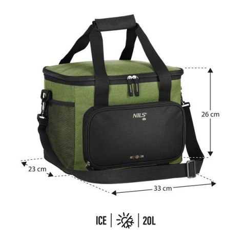 Torba termiczna NILS CAMP NC2904 Zielona 20L - Idealna na Piknik i Kamping Torba termiczna NILS CAMP NC2904 Zielona 20L - Idealna na Piknik i Kamping