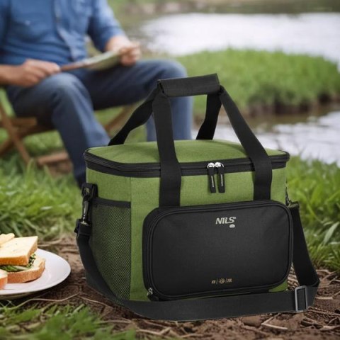 Torba termiczna NILS CAMP NC2904 Zielona 20L - Idealna na Piknik i Kamping Torba termiczna NILS CAMP NC2904 Zielona 20L - Idealna na Piknik i Kamping