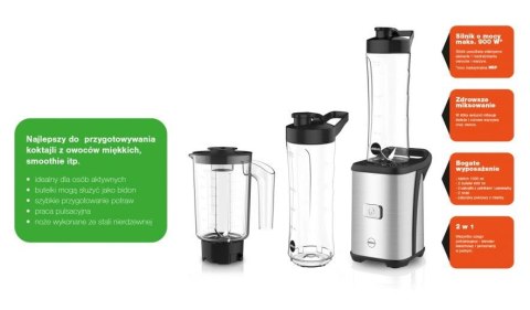 Blender osobisty i kielichowy Eldom BK5S wszechstronny 400W zdrowe koktajle Blender osobisty i kielichowy Eldom BK5S wszechstronny 400W zdrowe koktajle