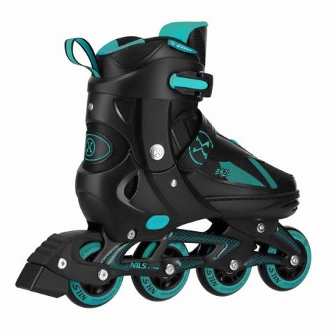 Łyżworolki Enzo Turkusowe Rozm. XS 28-31 2w1 z wymienną płozą ABEC-7 Nils Łyżworolki Enzo Turkusowe Rozm. XS 28-31 2w1 z wymienną płozą ABEC-7 Nils