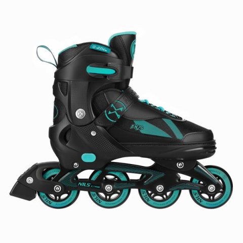 Łyżworolki Enzo Turkusowe Rozm. XS 28-31 2w1 z wymienną płozą ABEC-7 Nils Łyżworolki Enzo Turkusowe Rozm. XS 28-31 2w1 z wymienną płozą ABEC-7 Nils