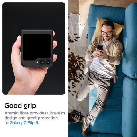 Spigen Airskin - Etui do Samsung Galaxy Z Flip 6 (Aramid Black) Spigen Airskin - Etui do Samsung Galaxy Z Flip 6 (Aramid Black)