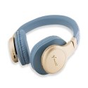 Guess 4G Script Metal Logo - Bezprzewodowe słuchawki nauszne Bluetooth V5.3 (niebieski)