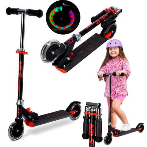 HD120L LED BLACK-RED - Hulajnoga NILS EXTREME Święcące kółka -Stylowa jazda HD120L LED BLACK-RED - Hulajnoga NILS EXTREME Święcące kółka -Stylowa jazda