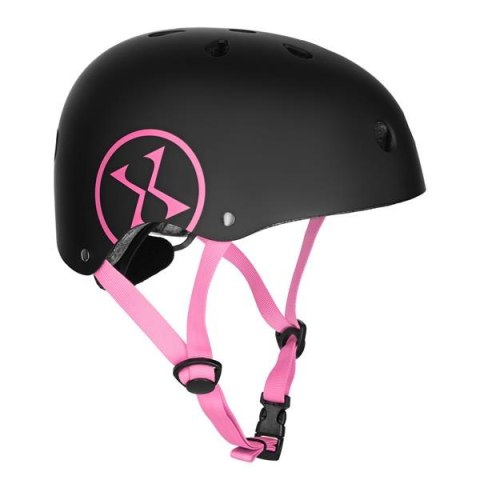 Bezpieczny Kask Czarno Różowy Dla Dziecka Rozmiar XS 48-52 CM ABS - EPS Bezpieczny Kask Czarno Różowy Dla Dziecka Rozmiar XS 48-52 CM ABS - EPS